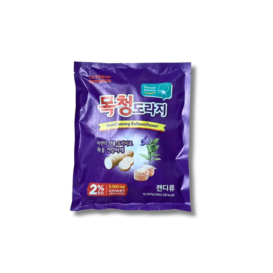 Kẹo Ngậm Cát Cánh Dr. Helper Hàn Quốc 2% Cát Cánh Cô Đặc, Thanh Nhiệt Giải Độc Giảm Đau Họng 45g/gói