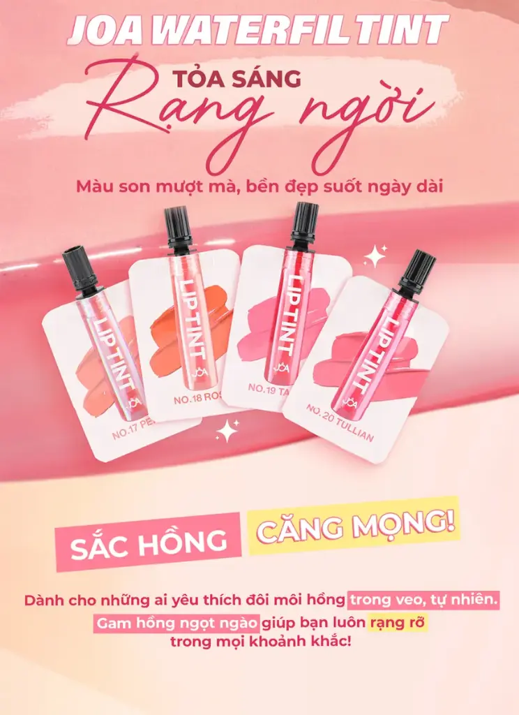 [Mua 4 Tặng 1] Combo 5 son JOA Waterfil Tint