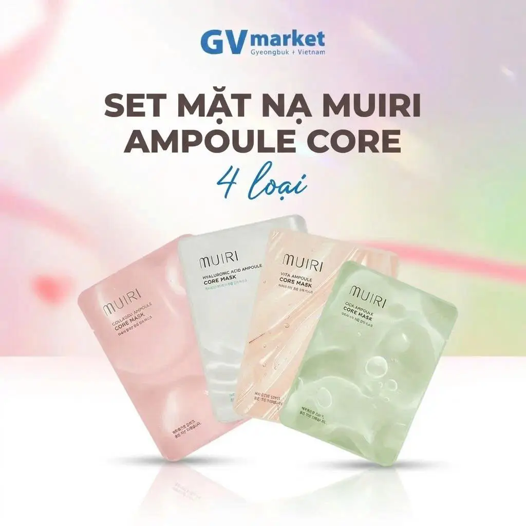 [Combo dùng thử] Set 4 mặt nạ MUIRI AMPOULE CORE (4 loại)