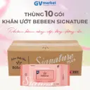 1 Thùng 10 Gói Khăn Ướt Cao Cấp BEBEEN Signature Plus 100 Tờ Hàn Quốc Không Cồn Dịu Nhẹ Cho Trẻ Sơ Sinh